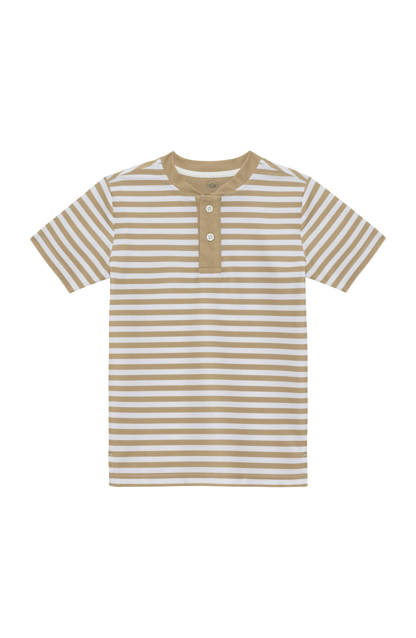 khaki/white qb stripe blade shirt
