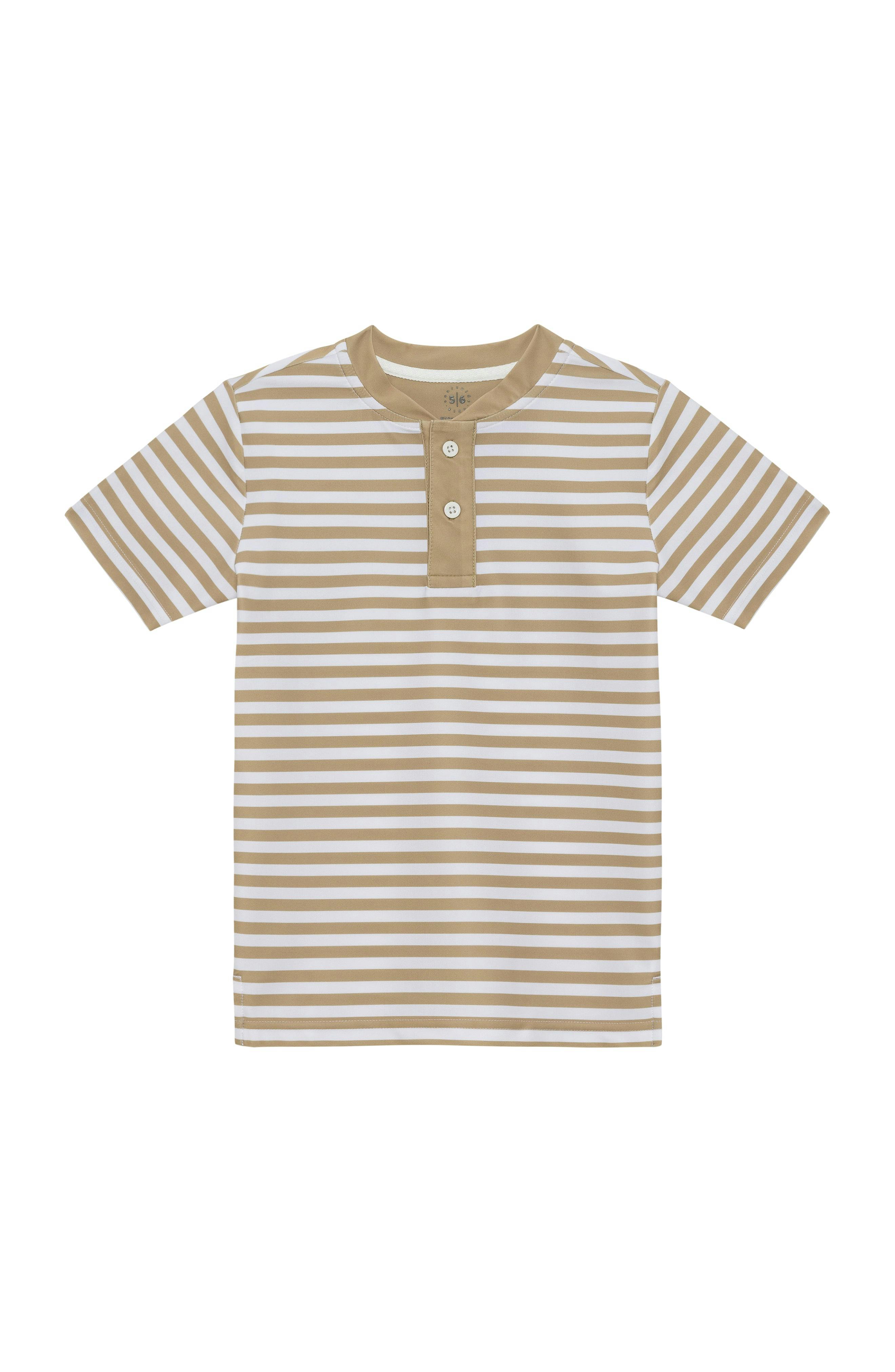 khaki/white qb stripe blade shirt