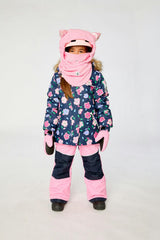 Two Piece Discover Snowsuit Blue Floral Print