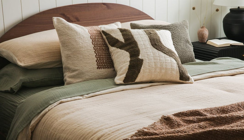 Black & White Braided Throw Pillow