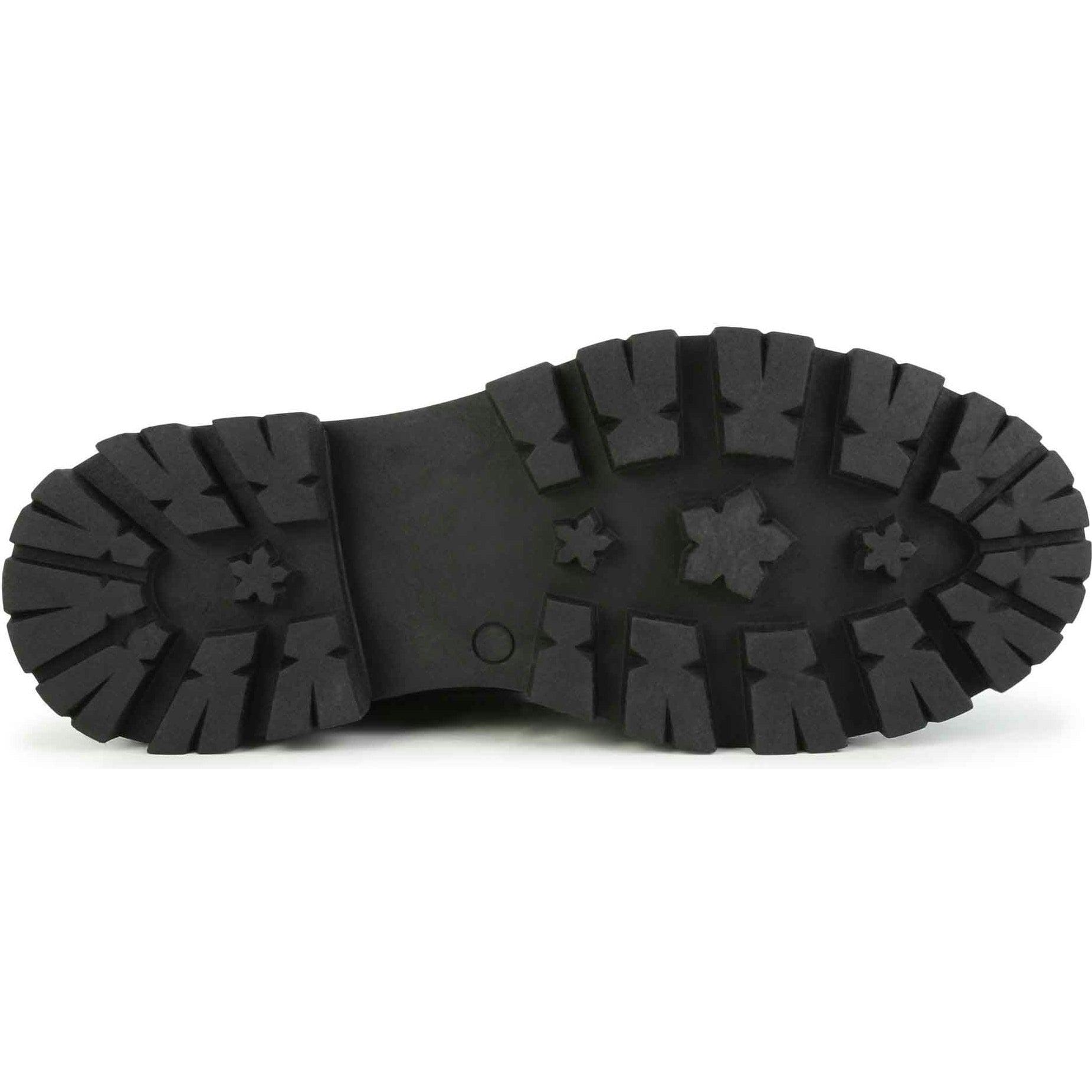 ZADIG & VOLTAIRE Logo-Print Laces Leather Combat Boots