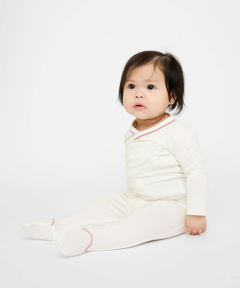 Tatum Baby Pant, Rose Piping