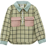 children's plaid shirt - misty green