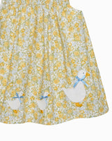 Baby Rosie Smocked Duck Dress in Yellow Rose Floral