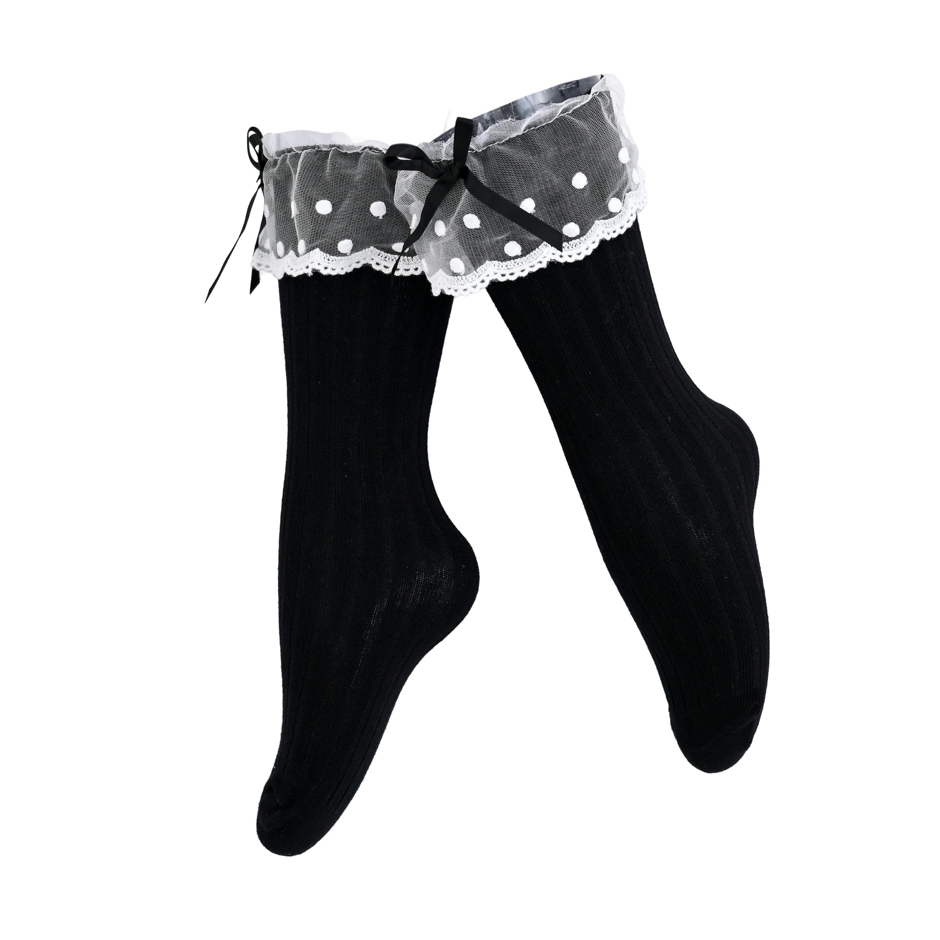Ankle Skirt Polka Bow Socks