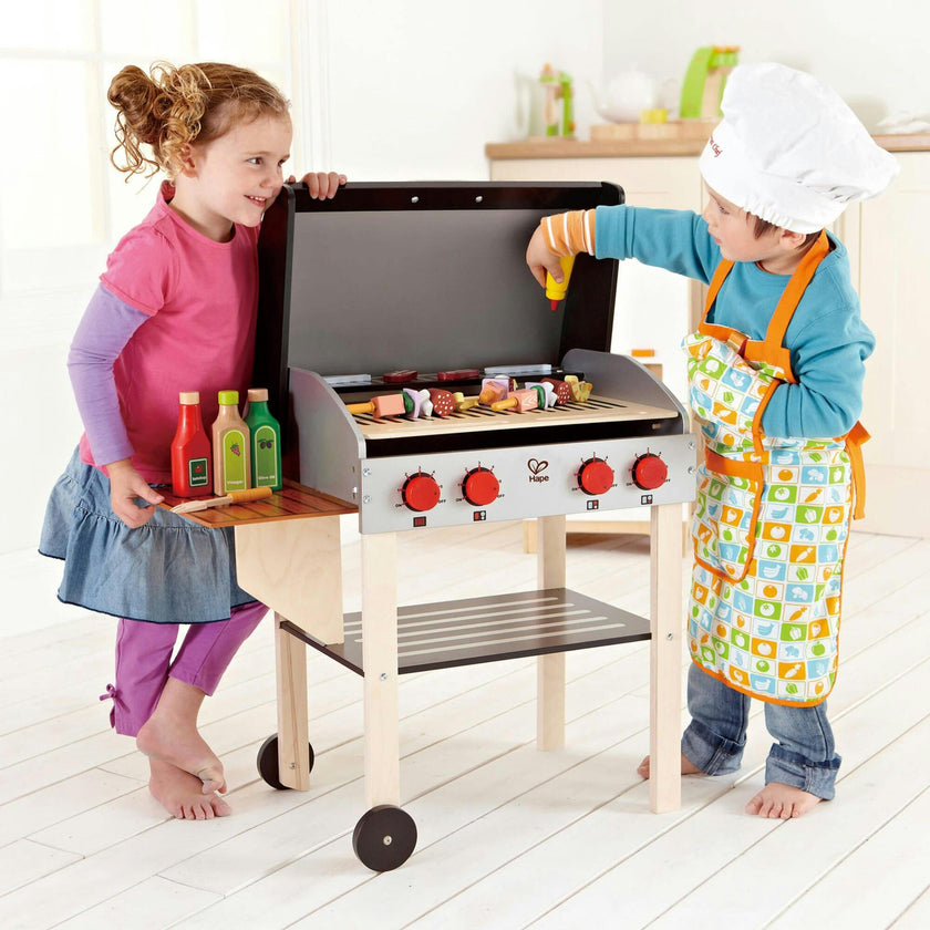 Gourmet Grill Wooden Play Kitchen & Food Accessories