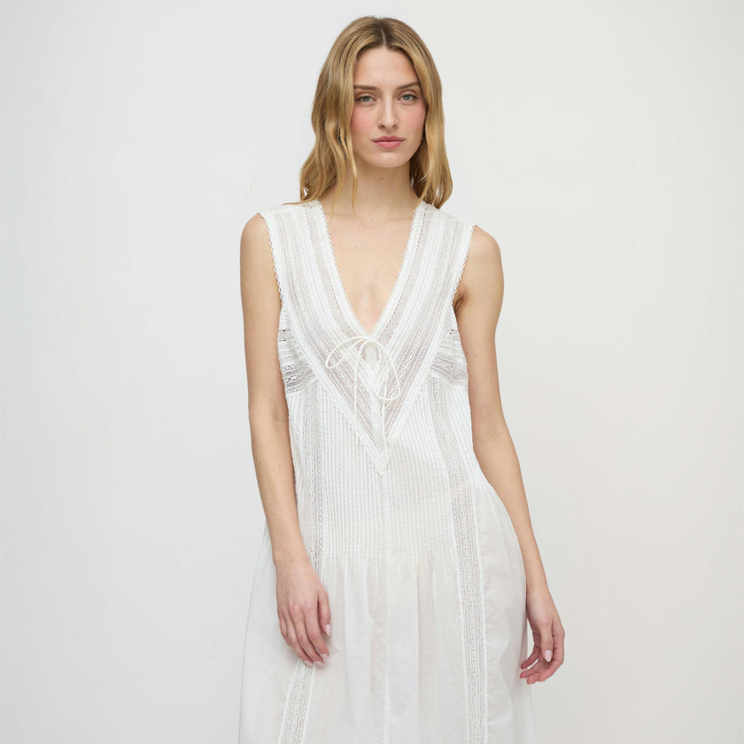 The Lorelai Nightgown - Ivory Washed Voile