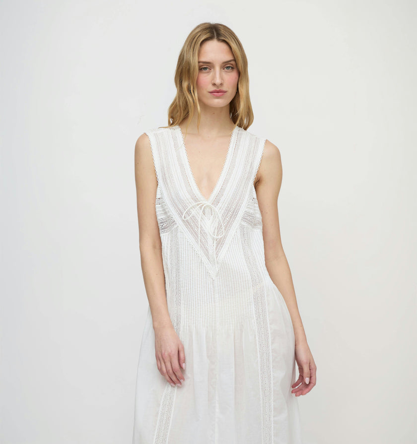 The Lorelai Nightgown - Ivory Washed Voile