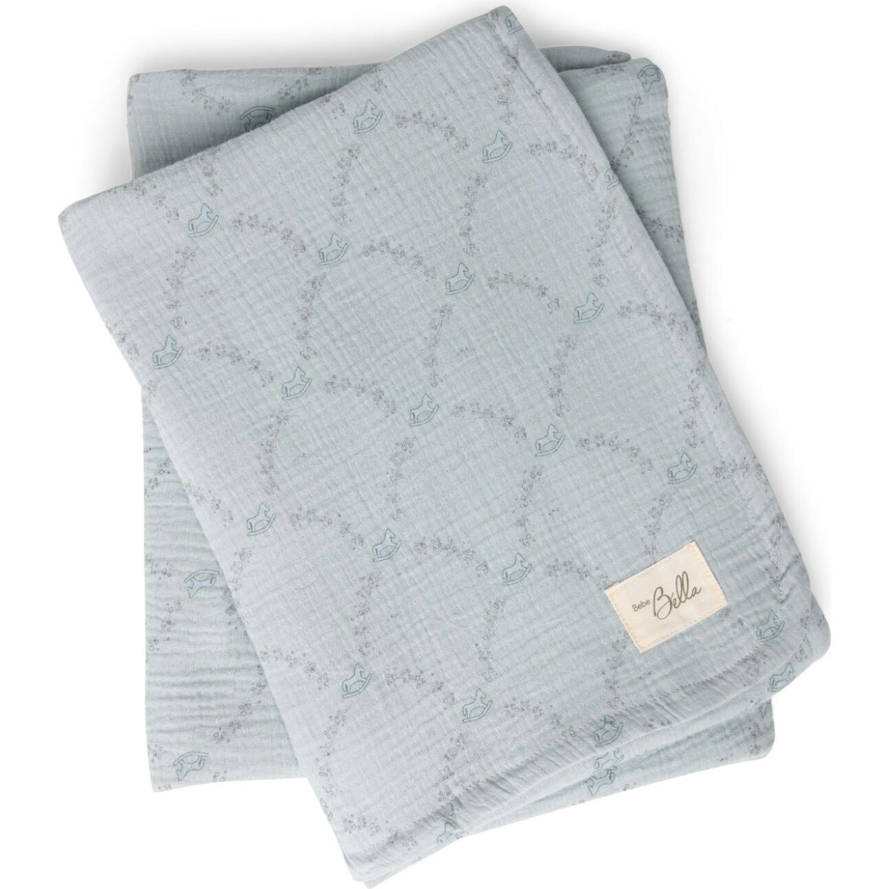 Rocking Print Swaddle Blue Mist
