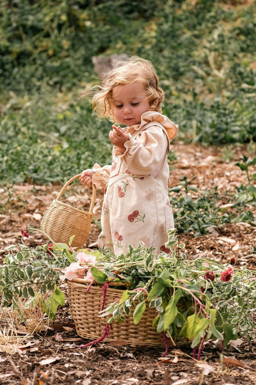 Overall Romper in Cherry Bloom
