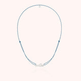 Women's Personalized Slim Knot Cord Necklace, Silver 925