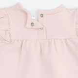 Veiled Pink Bows - Long Sleeve Sweatshirt with Ruffles and Leggings