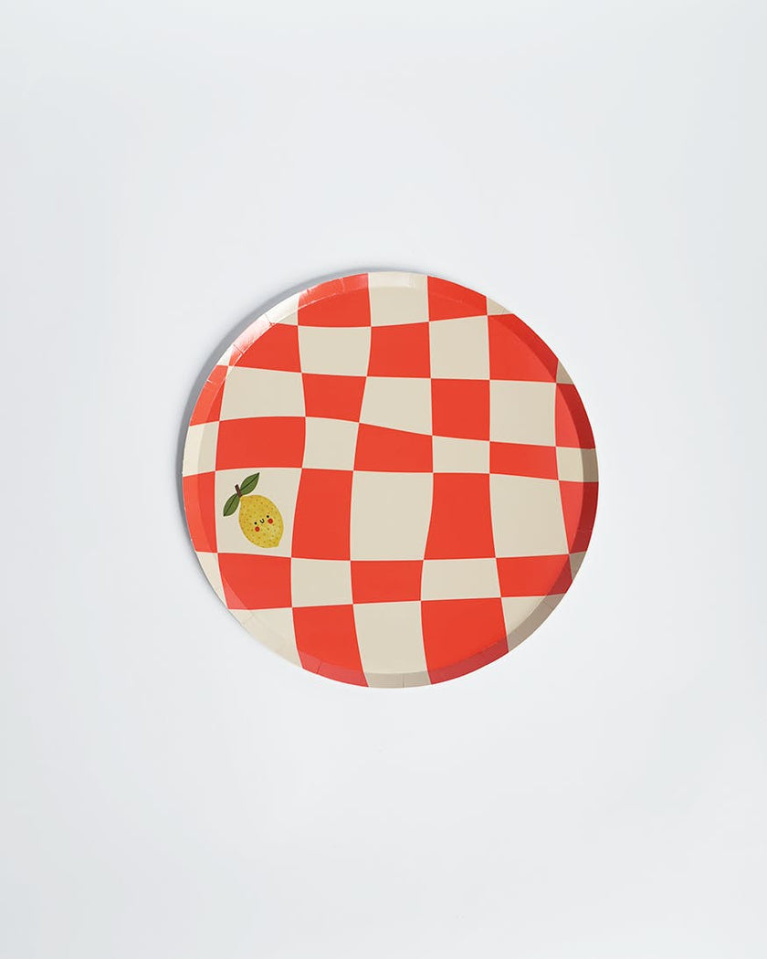 Little Chef Checkered Dinner Plates