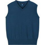 Boys 4-Piece Vest Set | Navy & Khaki Plaid