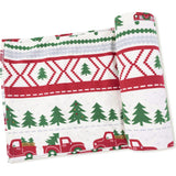 Red Truck Fair Isle - Swaddle Blanket