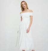 The Marguerite Nap Dress - White Trellis Broderie