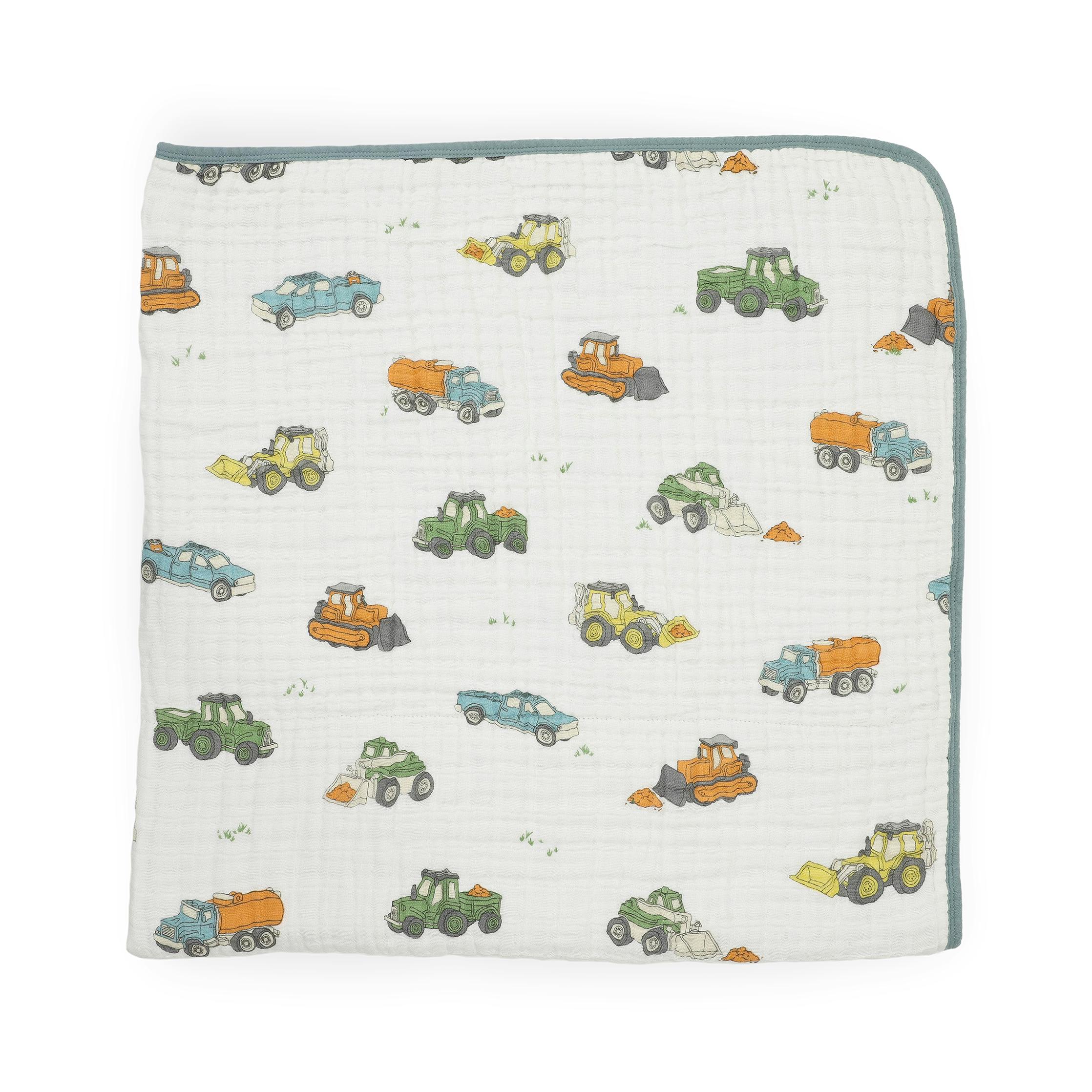 Original Cotton Muslin Quilt - Work Trucks
