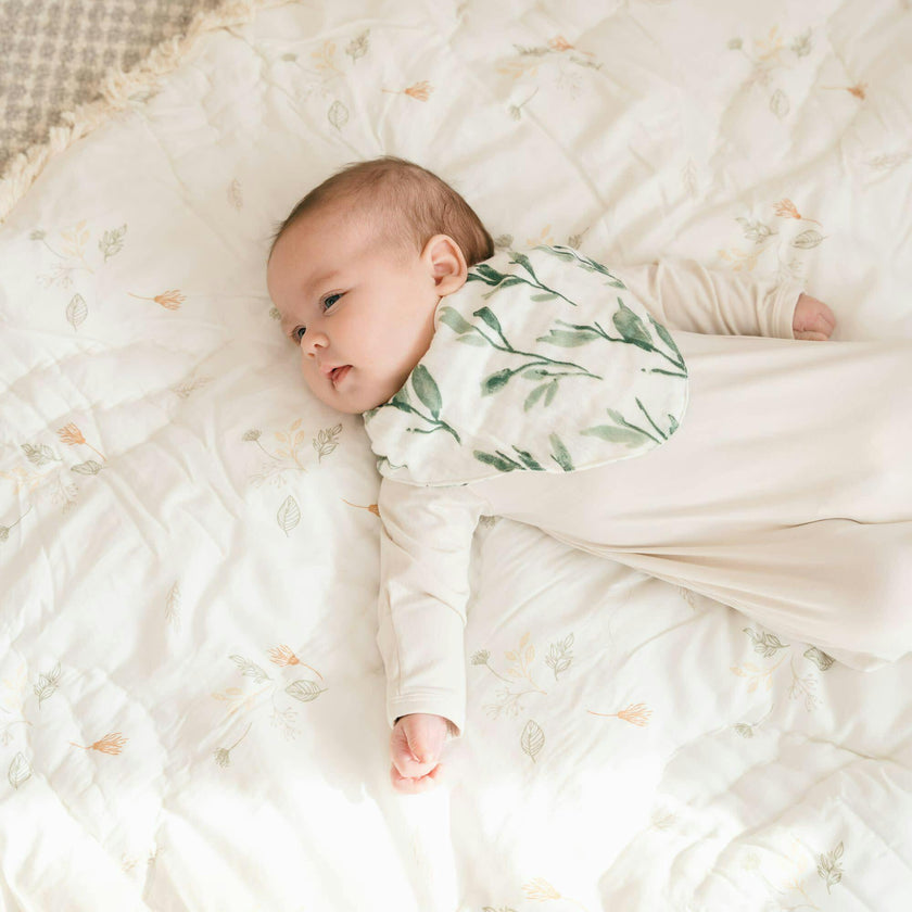 Willow Quilted Baby Play Mat (Dainty Leaf)