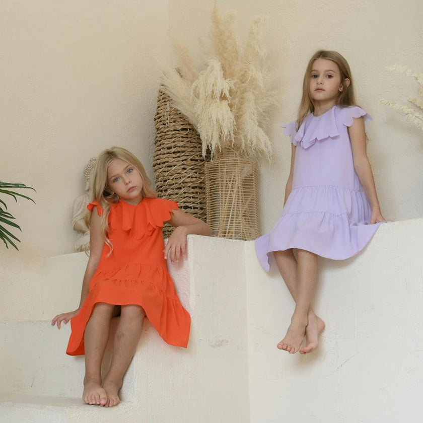 Anna dress (scarlet orange)