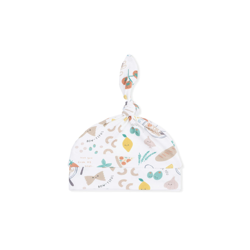Pasta Lovers - Lap Shoulder Gown & Knotted Hat