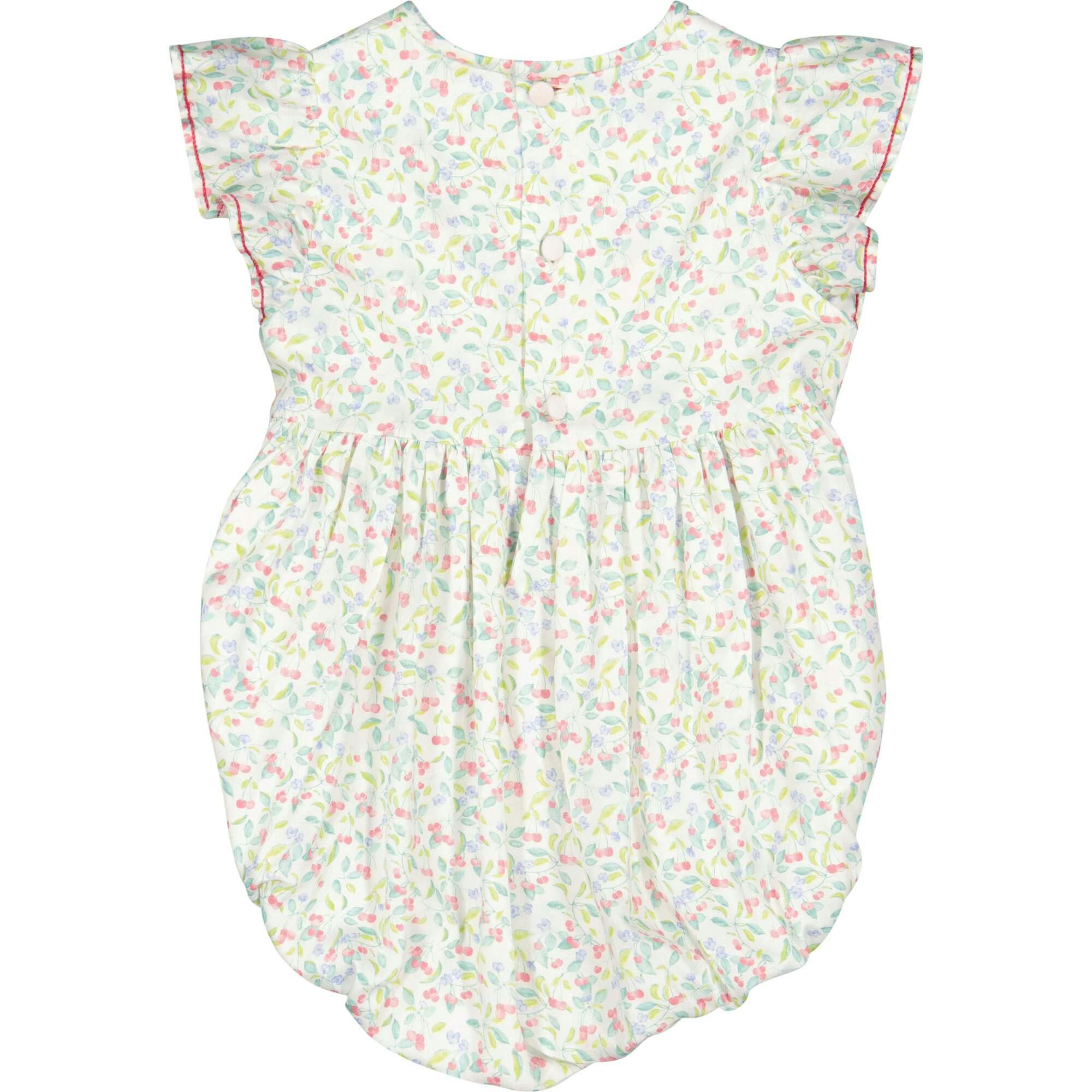 Alizée Cherry Smocked Bubble Romper