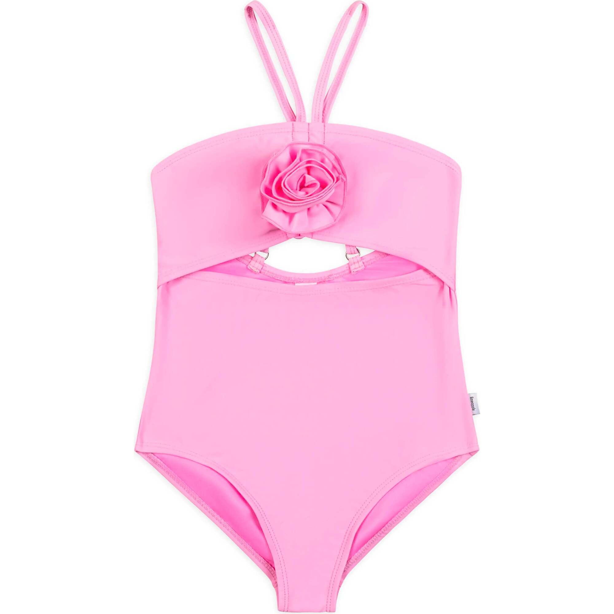 Eliana Rosette Halter One Piece Swimsuit - Pink Pink, Pink