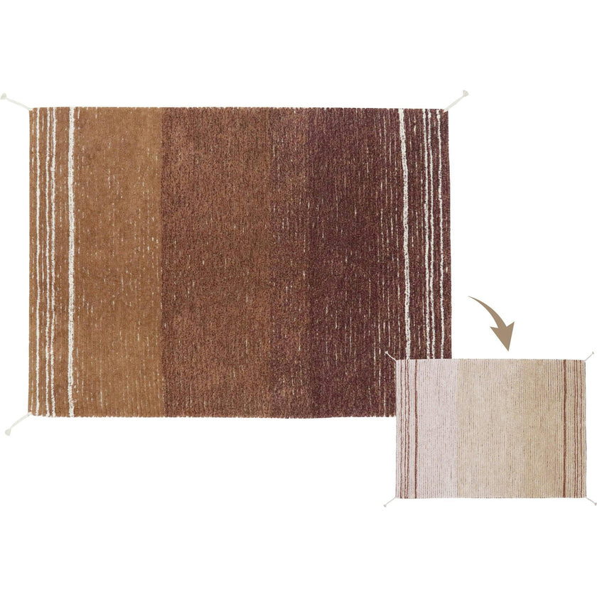 Twin Reversible Rug. Brown