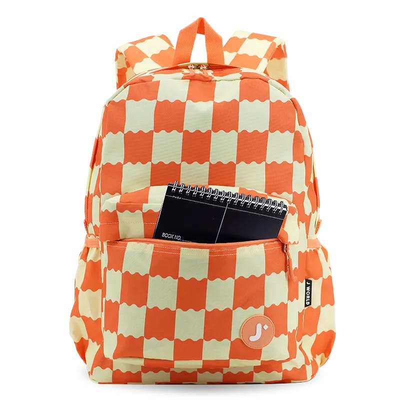 Oz Daypack Backpack with Doodle Large Pencil Case in Wiggle Coral