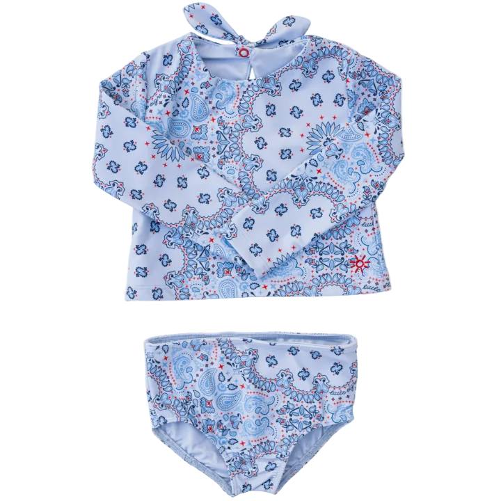 blakely long sleeve two piece swimsuit
