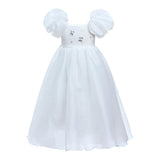 White Janelle Applique Teacup Gown