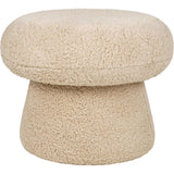 Mushroom Pouf in Chai Shearling