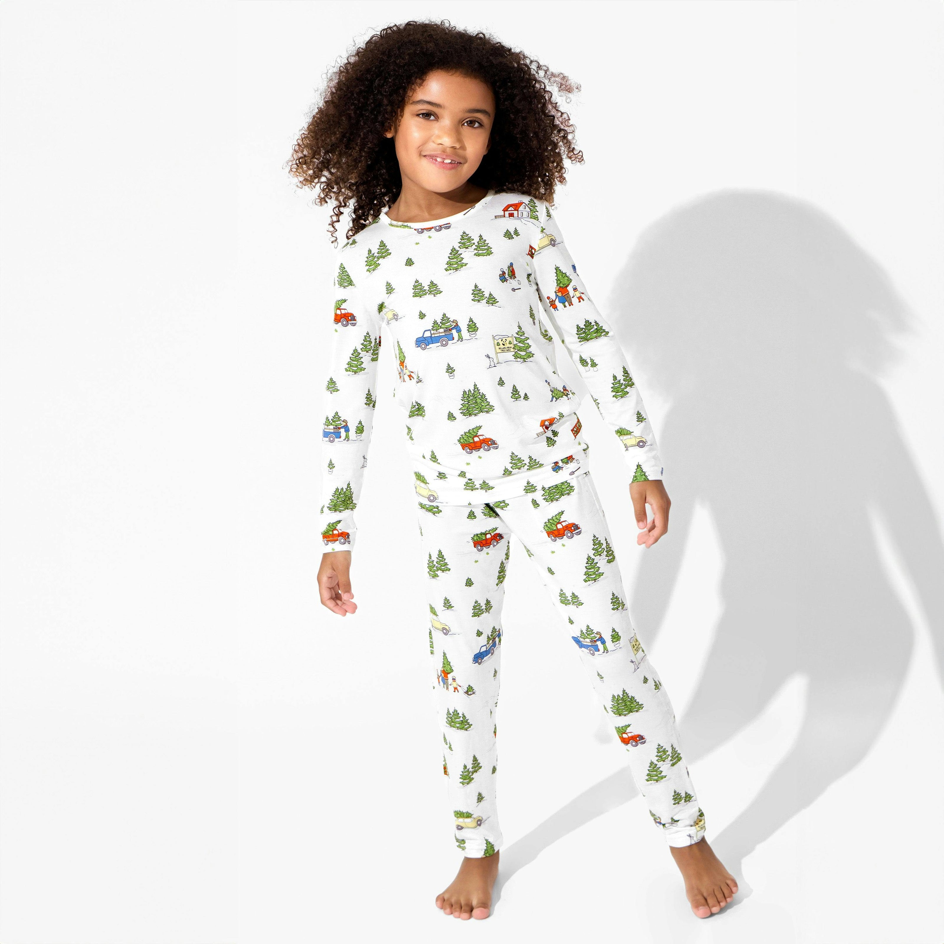 Christmas Tree Farm Bamboo Kids Pajamas