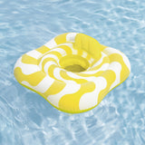 Comfort Plush: Baby Float - Yellow Wavy Square