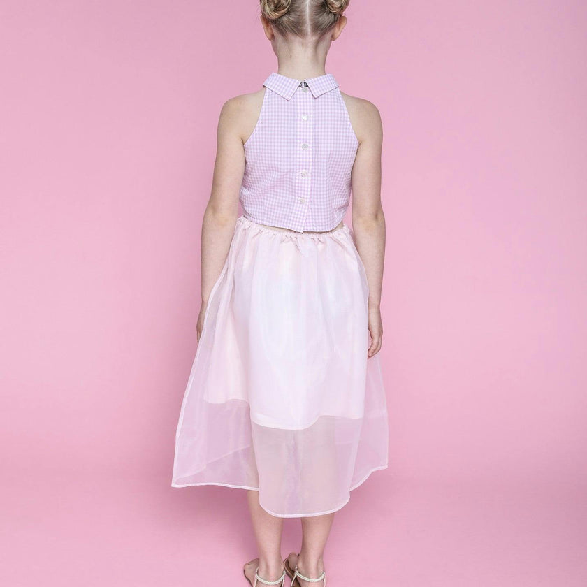 Louise (carnation pink gingham and skirt)