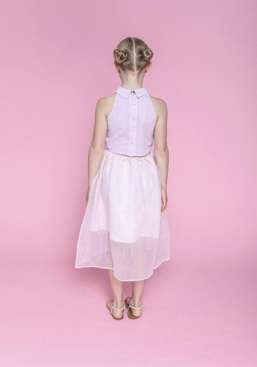 Louise (carnation pink gingham and skirt)