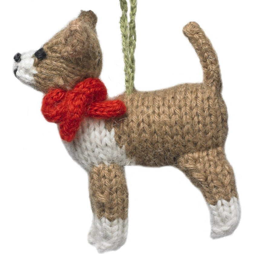 Chihuahua Dog Hand Knit Christmas Ornament