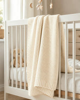 Soft Cotton Bubble-Knit Baby Stroller Blanket