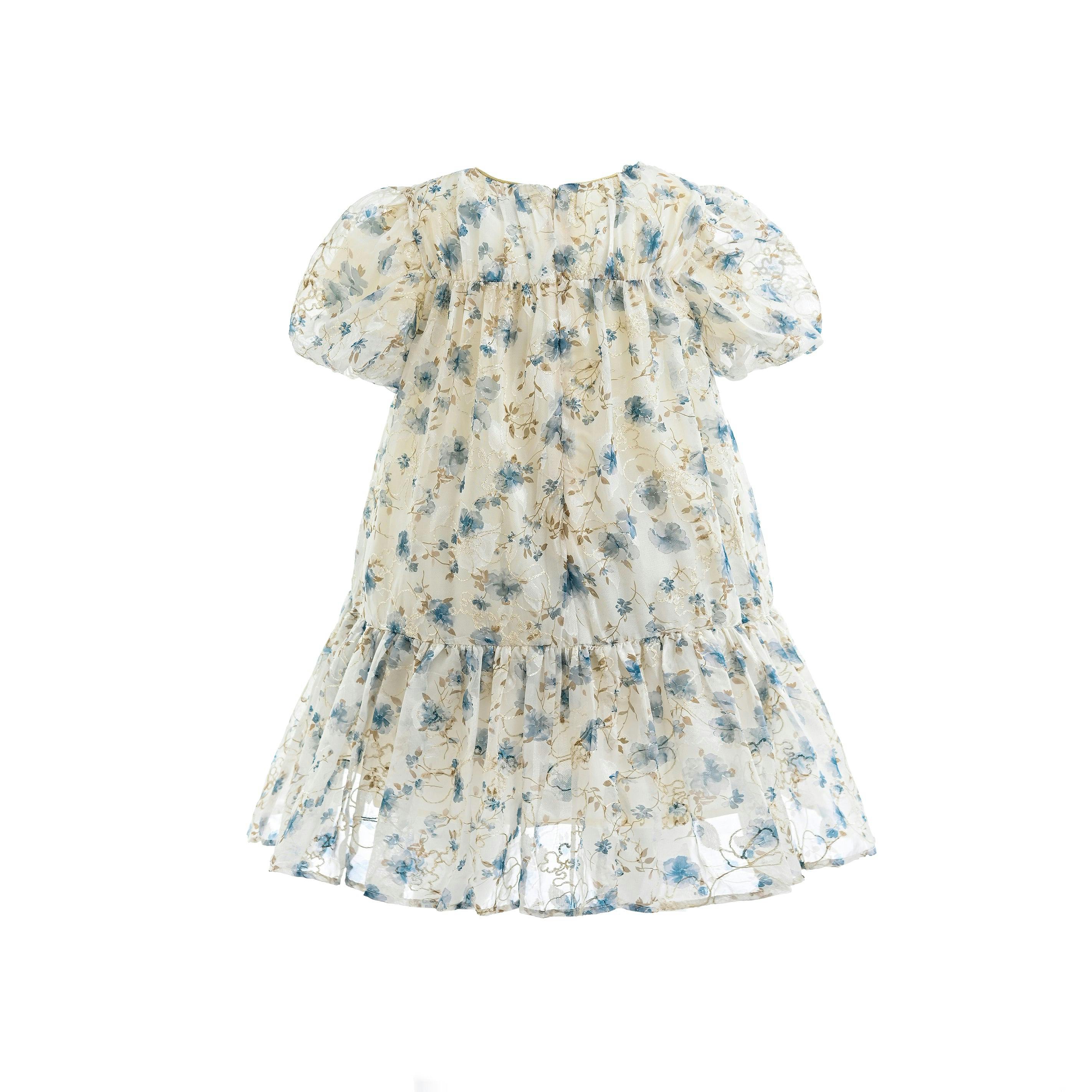 Blue Vienna Floral Dress