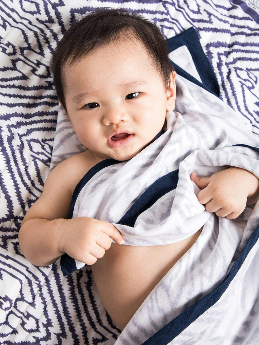 Luxe Natural Cotton Receiving Blanket