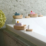 Ofune wind-up wooden boat