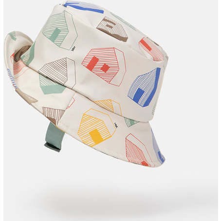 House Print Chin Strap Rain Bucket Hat