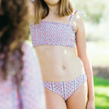 girls rosa vine smocked bikini