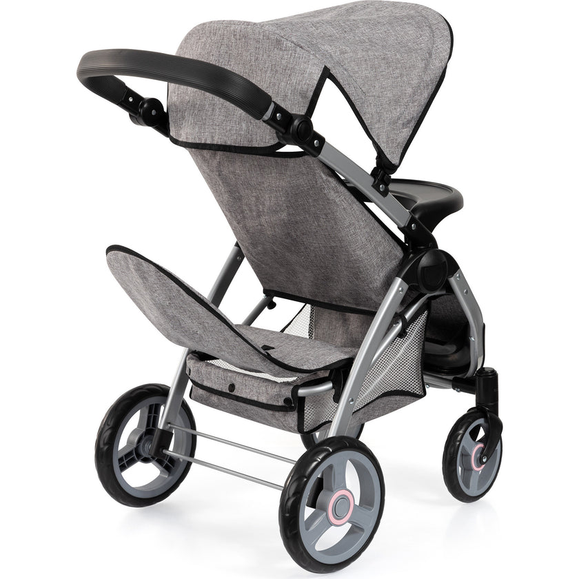 Bayer Design Dolls: Twin Star Stroller - Grey