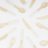 Ballet Slipper Pink Wooden Cutlery Set