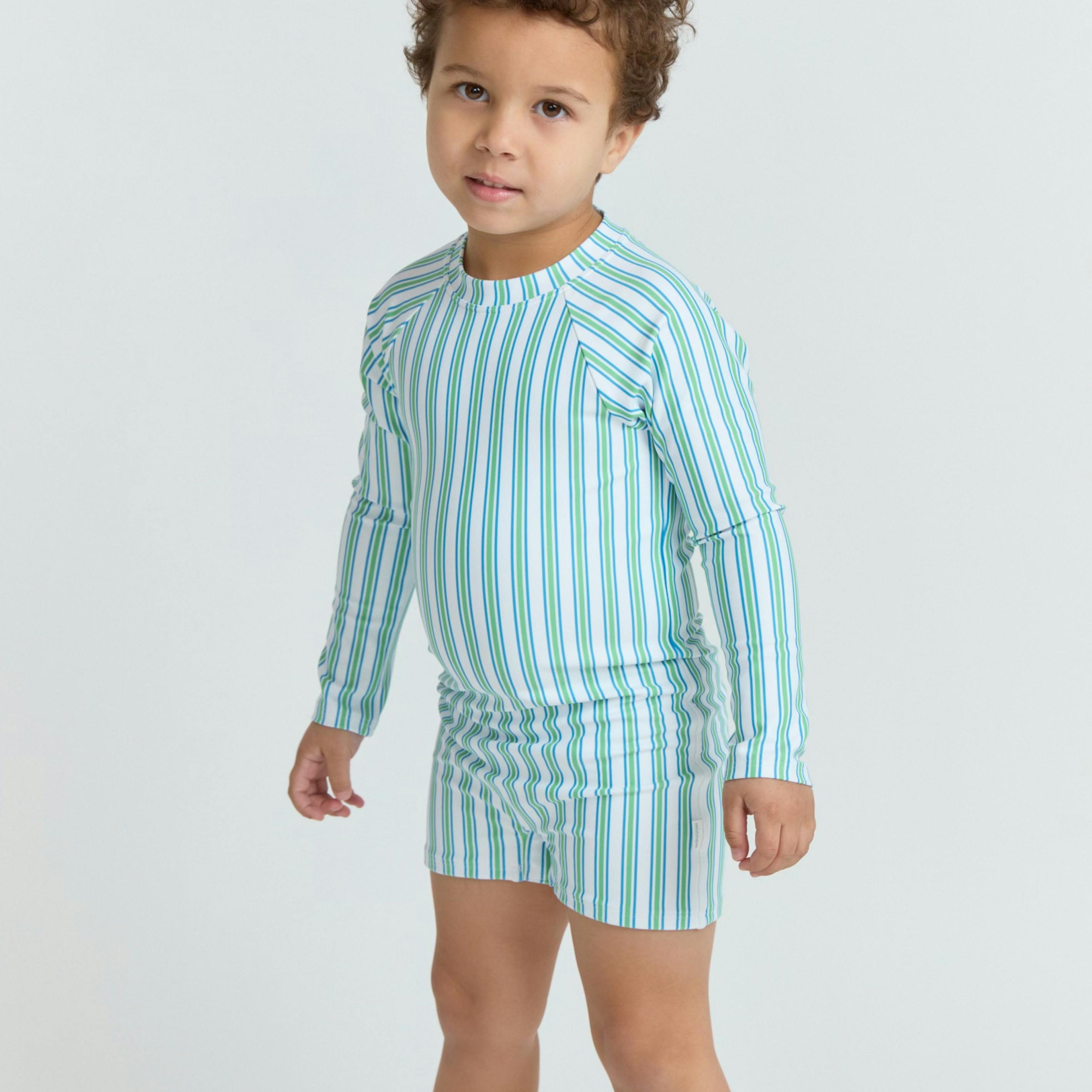 unisex tamarin stripe rashguard one piece