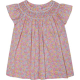Made With Liberty Fabric Smocked Girls Blouse Isabella