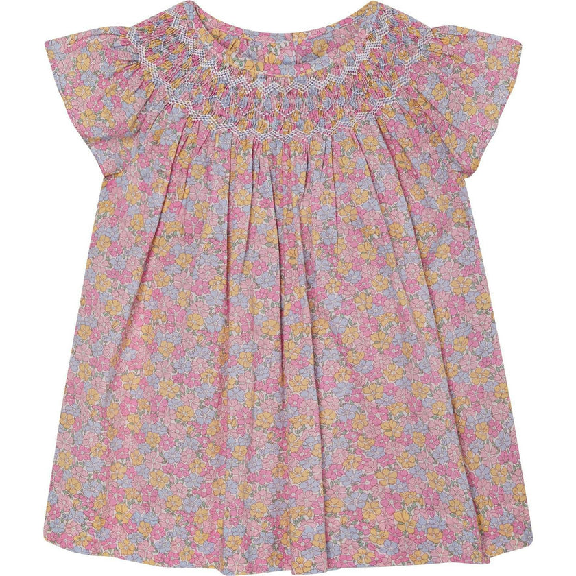Made With Liberty Fabric Smocked Girls Blouse Isabella