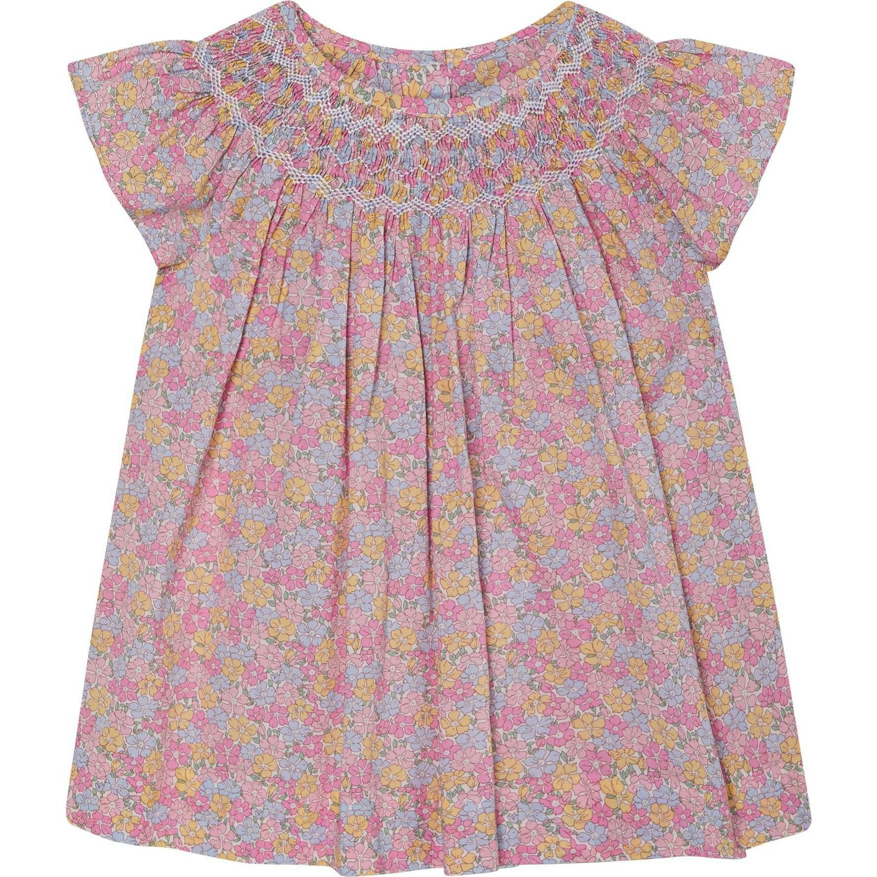 Made With Liberty Fabric Smocked Girls Blouse Isabella