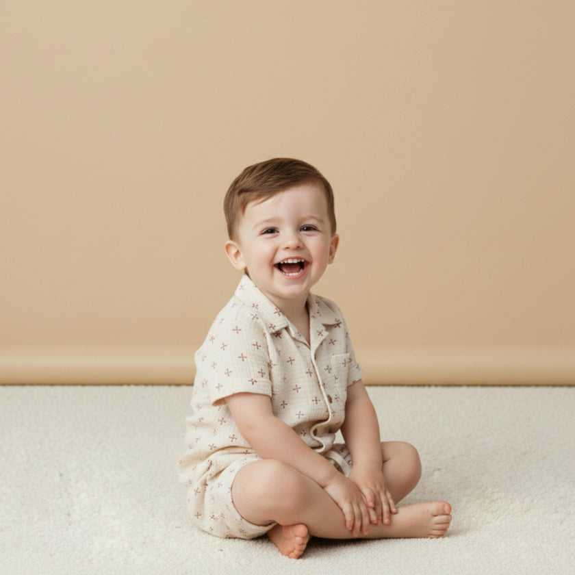 Organic Shirt & Shorts Set - Cross