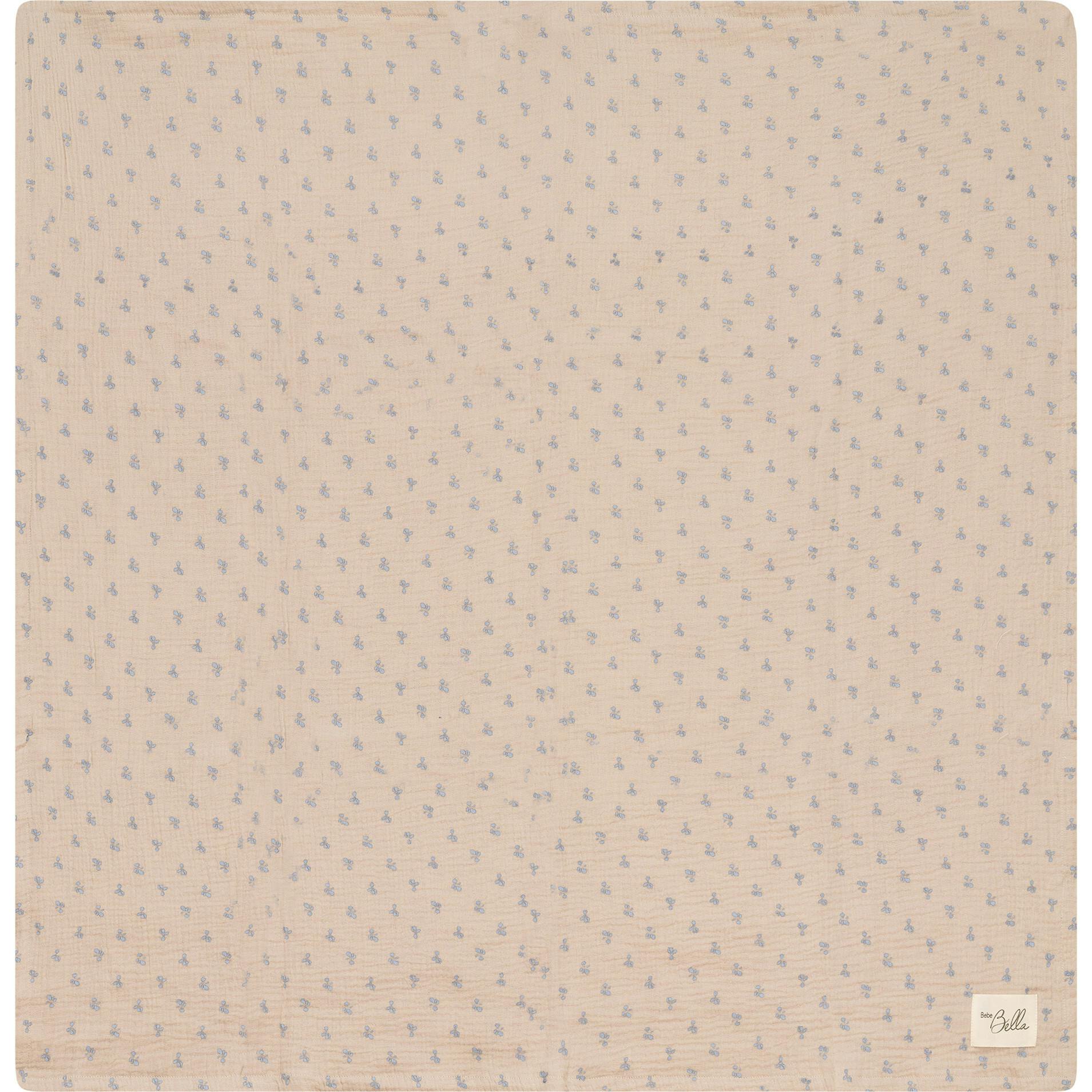 Raddish Print Swaddle Blue/Biscuit